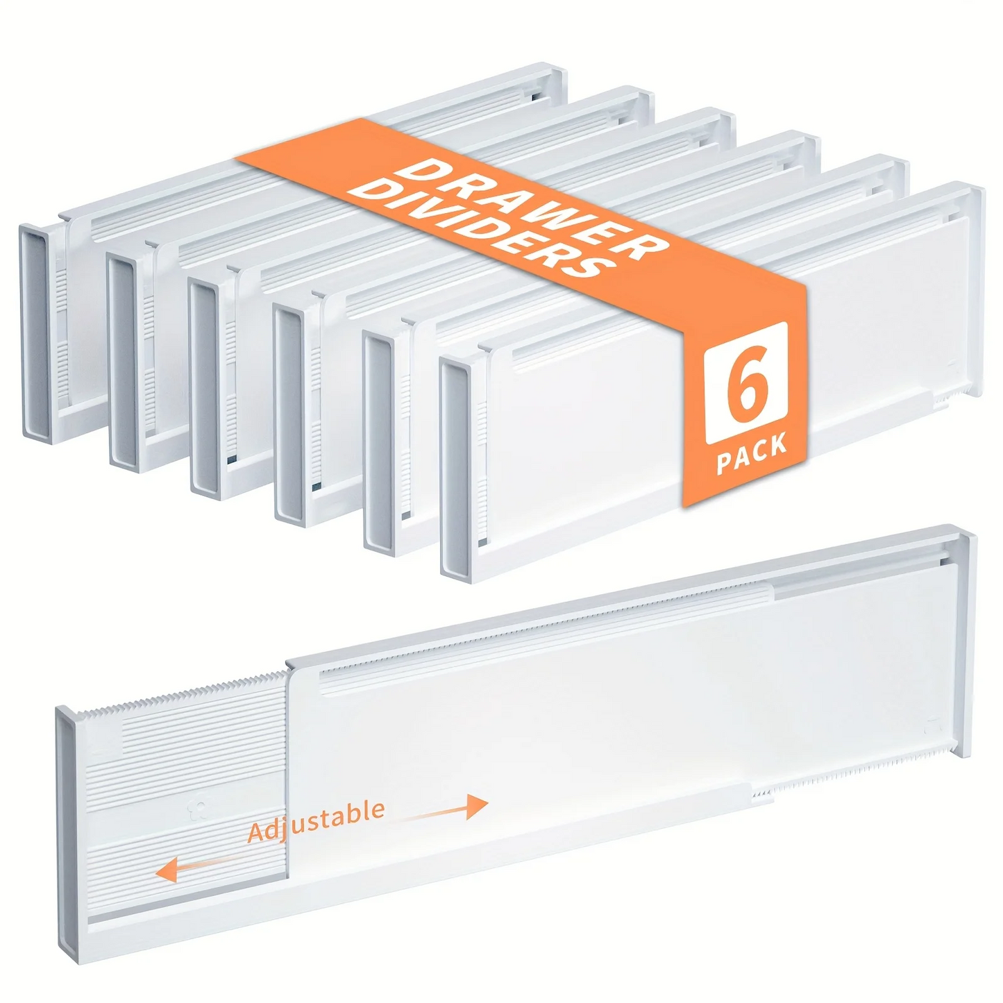 Adjustable Drawer Divider Organizer Set - Expandable Storage Separators for Kitchen & Wardrobe