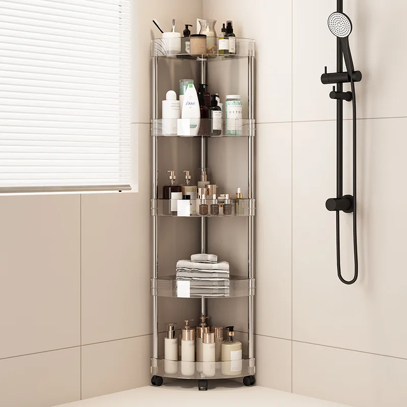 Multi-Layer Rolling Storage Rack with Wheels for Bathroom & Kitchen