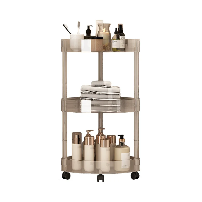 Multi-Layer Rolling Storage Rack with Wheels for Bathroom & Kitchen